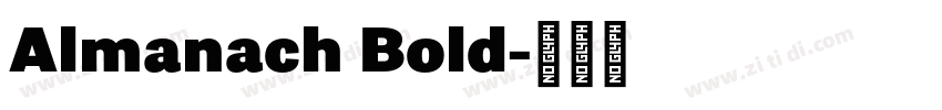 Almanach Bold字体转换
